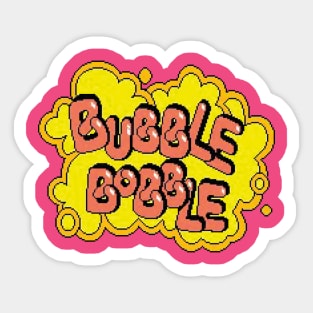 Bubble Bobble Logo Sticker